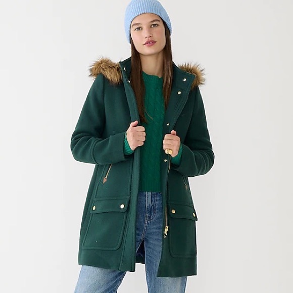 NWT J Crew Italian Chateau Parka - Picture 12 of 14